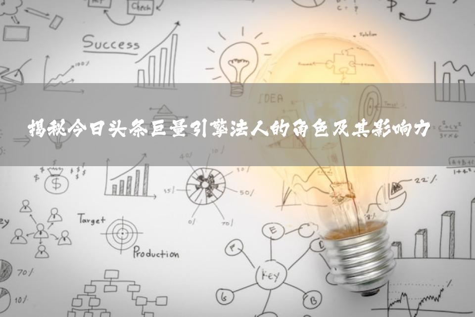 揭秘今日头条巨量引擎法人的角色及其影响力